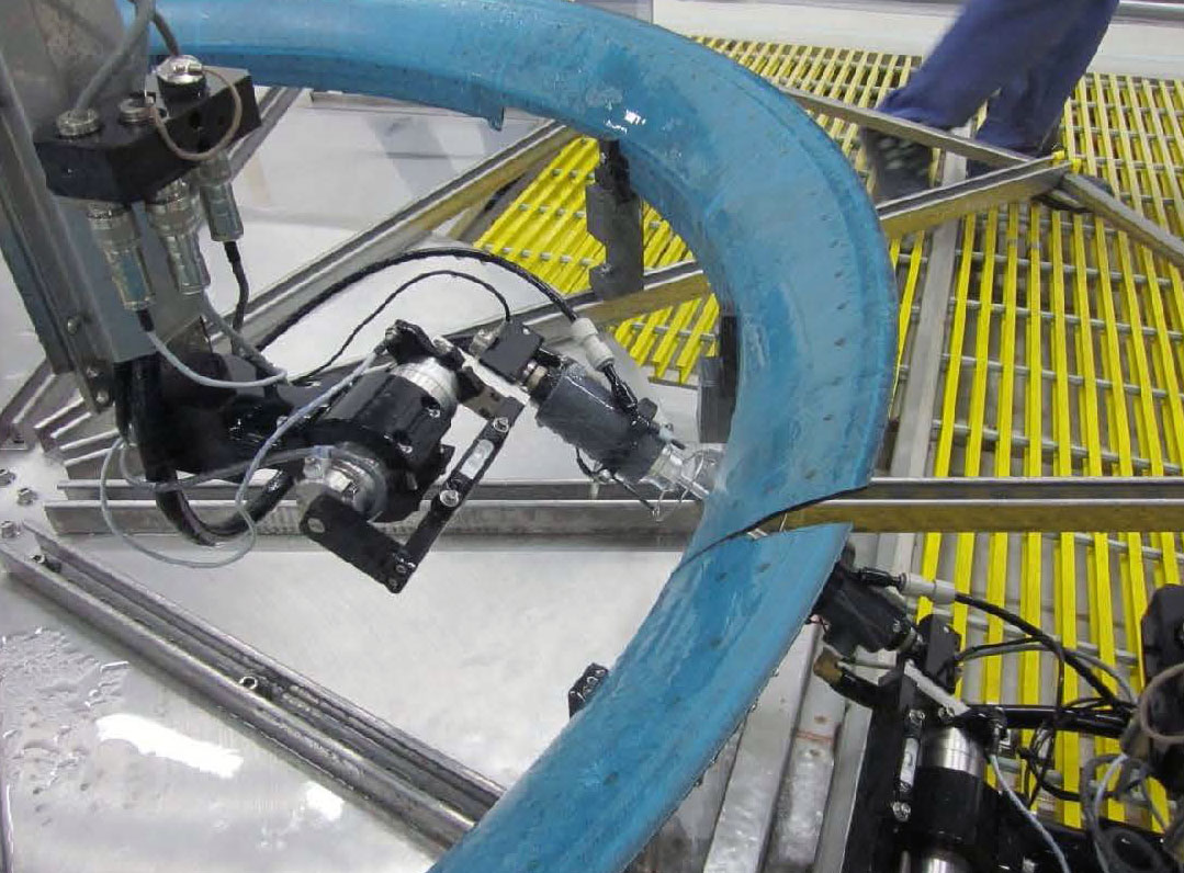 SDI-5805 turntable ultrasonic inspection of aerospace ring component