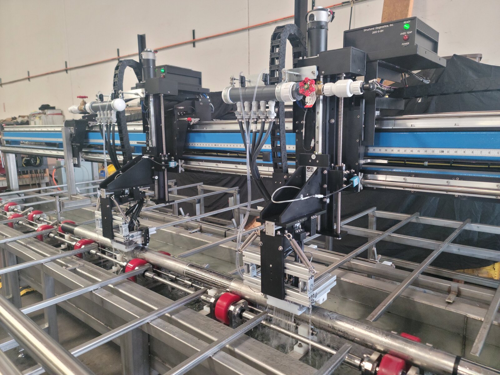 SDI dual irrigated transducer heads with active water coupling